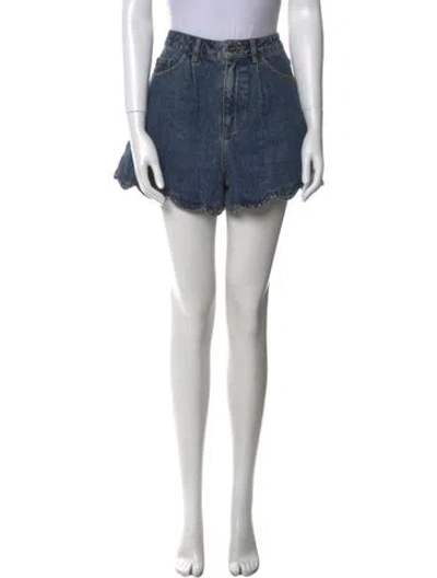 Pre-owned Self-portrait Mini Shorts In Blue