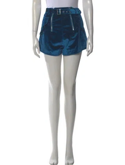 Pre-owned Self-portrait Mini Shorts In Blue