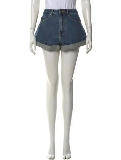 Pre-owned Self-portrait Mini Shorts In Blue