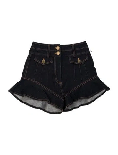 Pre-owned Self-portrait Mini Shorts In Blue