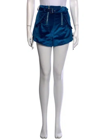 Pre-owned Self-portrait Mini Shorts In Blue