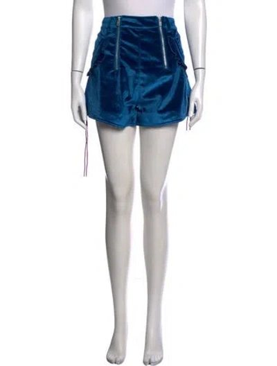 Pre-owned Self-portrait Mini Shorts In Blue