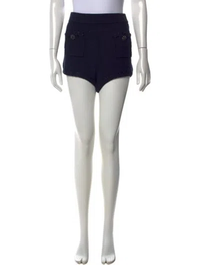 Pre-owned Self-portrait Mini Shorts In Blue