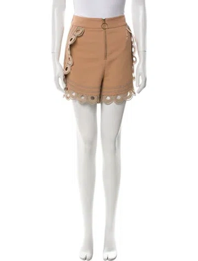 Pre-owned Self-portrait Mini Shorts In Neutral