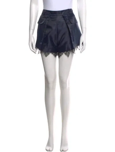 Pre-owned Self-portrait Mini Shorts W/ Tags In Blue