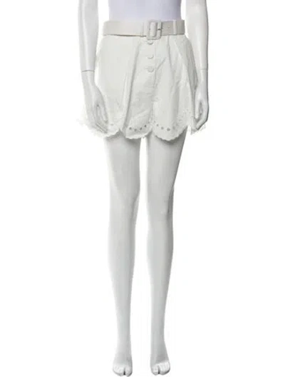 Pre-owned Self-portrait Mini Shorts W/ Tags In White