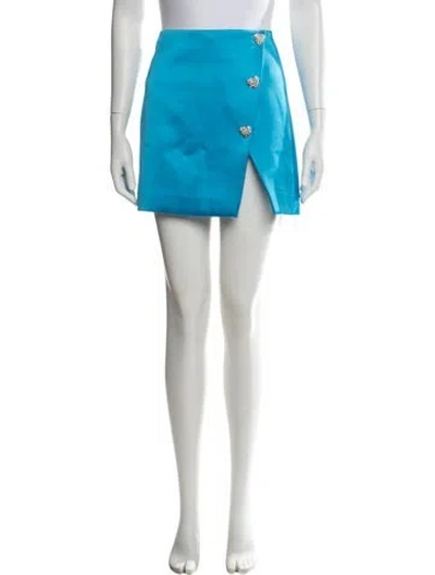 Pre-owned Self-portrait Mini Skirt In Blue