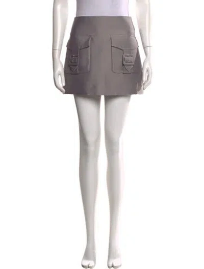 Pre-owned Self-portrait Mini Skirt In Gray