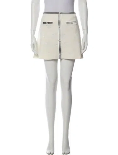 Pre-owned Self-portrait Mini Skirt In Neutral