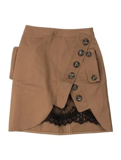 Pre-owned Self-portrait Mini Skirt In Neutral