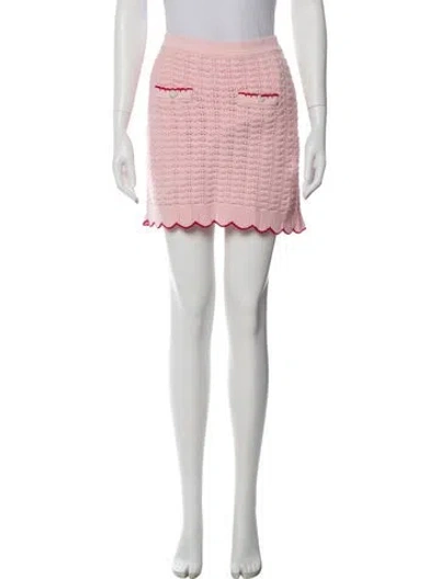 Pre-owned Self-portrait Mini Skirt In Pink