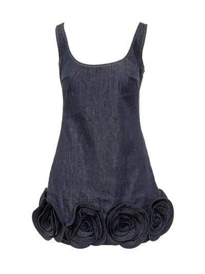 Self-portrait Mini Suit With 3d Floral Embellishments In Blue
