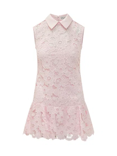 Self-portrait Mini Suit With Collar In Pink