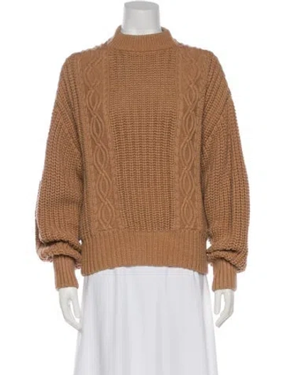 Pre-owned Self-portrait Mock Neck Sweater In Neutral