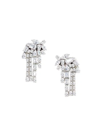 Self-portrait Multi Crystal Dangle Earrings In Metallic
