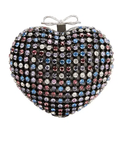 Self-portrait Multi Crystal Heart Clutch