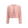 Self-portrait Multicolor Polyester Jacket In Pink