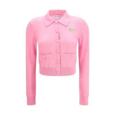 Self-portrait Multicolor Wool Oves Aries Cardigan In Pink