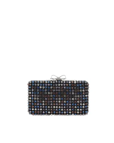 Self-portrait Multi-crystal Clutch With Removable Chain Strap