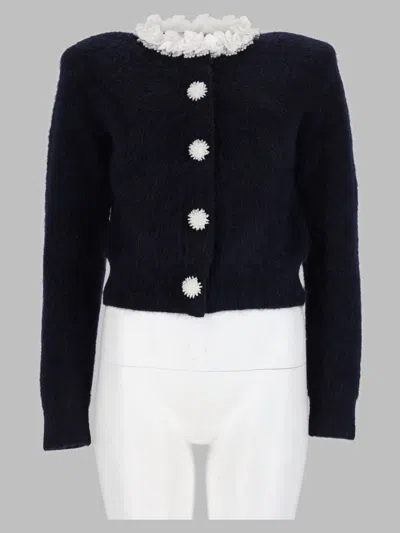 Self-portrait Navy-blue Mini Sweater