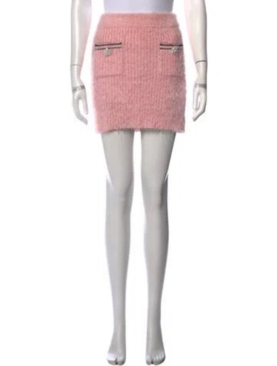 Pre-owned Self-portrait Nylon Mini Skirt In Pink