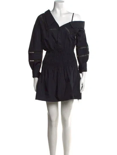 Pre-owned Self-portrait Off-the-shoulder Mini Dress W/ Tags In Black