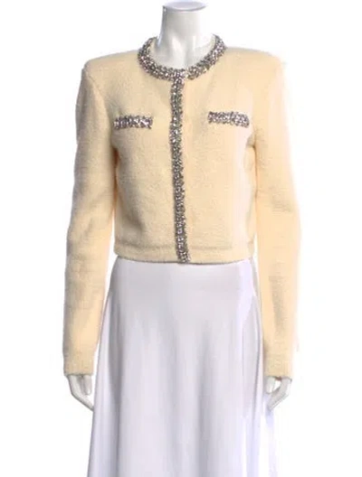 Pre-owned Self-portrait Open Front Sweater In Neutral