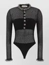 Self-portrait Openwork Knit Bodysuit