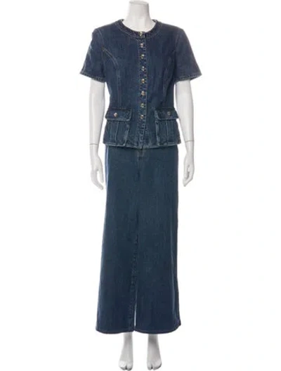 Pre-owned Self-portrait Pant Set In Blue