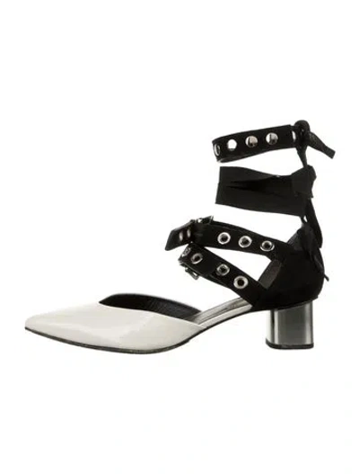 Pre-owned Self-portrait Patent Leather Pumps In Black