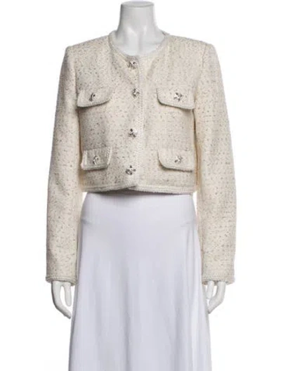 Pre-owned Self-portrait Patterned Jacket In Metallic/neutrals