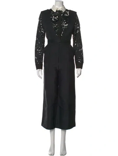 Pre-owned Self-portrait Patterned Jumpsuit