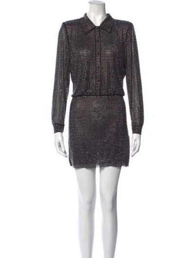 Pre-owned Self-portrait Patterned Mini Dress In Multicolor