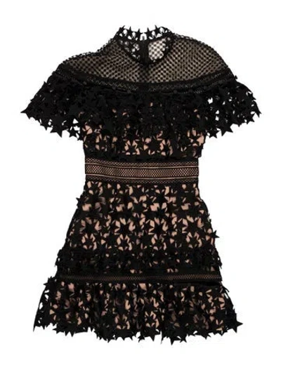 Pre-owned Self-portrait Patterned Mini Dress In Multicolor