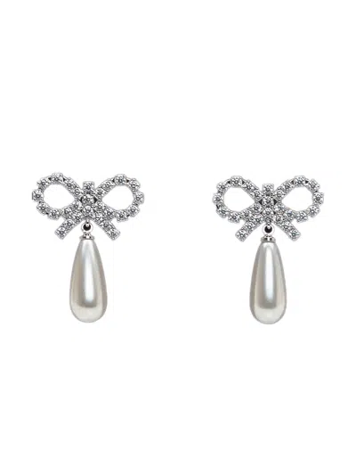 Self-portrait Pearl Bow Mini Earrings
