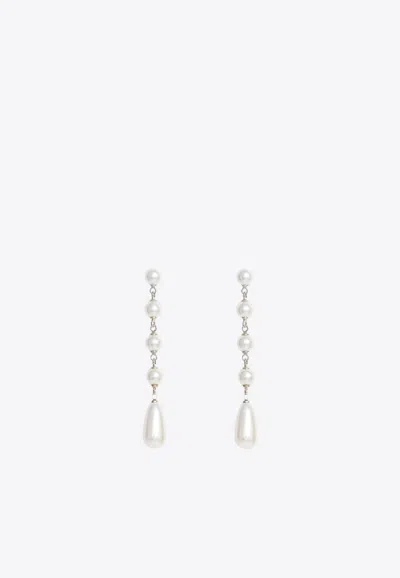 Self-portrait Pearl Droplet Earrings