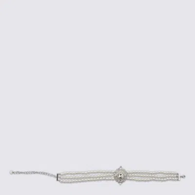 Self-portrait Pearl Necklace In Gray