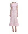 Self-portrait Womens Self Portrait Rhinestone One-shoulder Stretch-woven Midi Dress In Pink