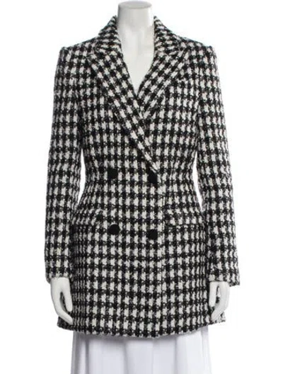 Pre-owned Self-portrait Plaid Print Blazer In Multi
