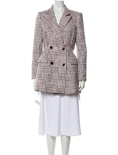 Pre-owned Self-portrait Plaid Print Blazer In Multi