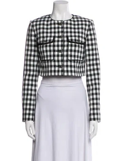 Pre-owned Self-portrait Plaid Print Evening Jacket In Multi