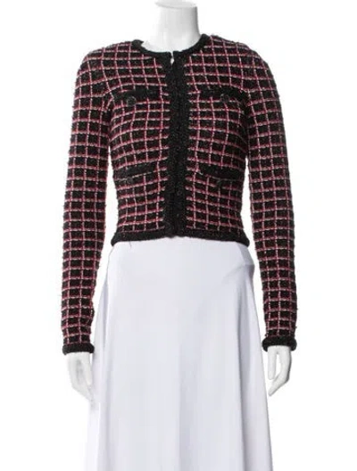 Pre-owned Self-portrait Plaid Print Evening Jacket W/ Tags In Multi