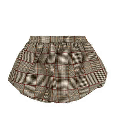 Self-portrait Plaid Skirt In Green