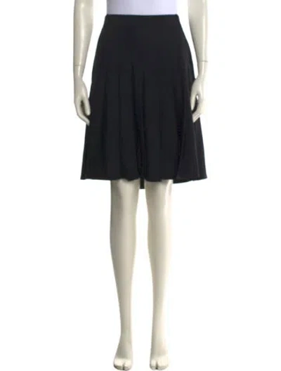 Pre-owned Self-portrait Pleated Accents Knee-length Skirt In Black