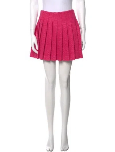 Pre-owned Self-portrait Pleated Accents Mini Skirt In Pink