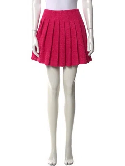 Pre-owned Self-portrait Pleated Accents Mini Skirt In Pink