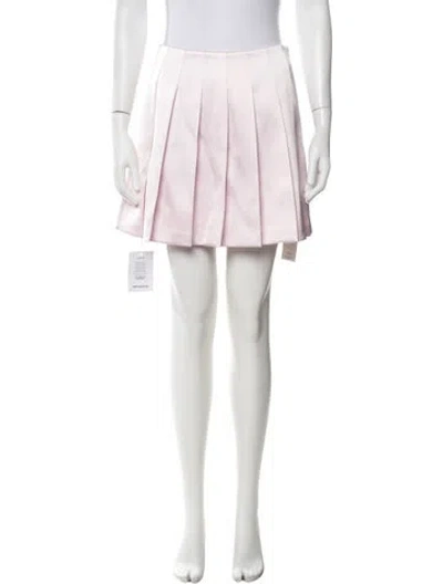 Pre-owned Self-portrait Pleated Accents Mini Skirt W/ Tags In Pink