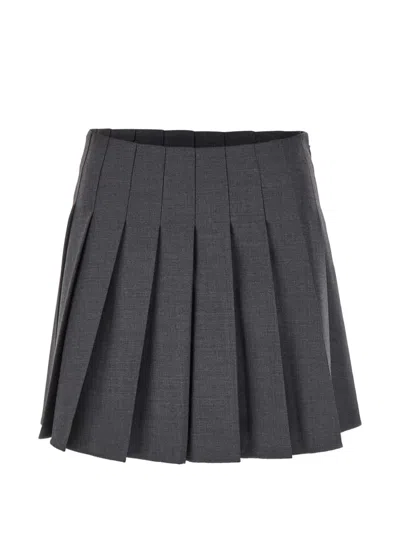 Self-portrait Pleated Lace-trim Mini Skirt In Multi