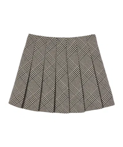 Self-portrait Pleated Skirt In Black