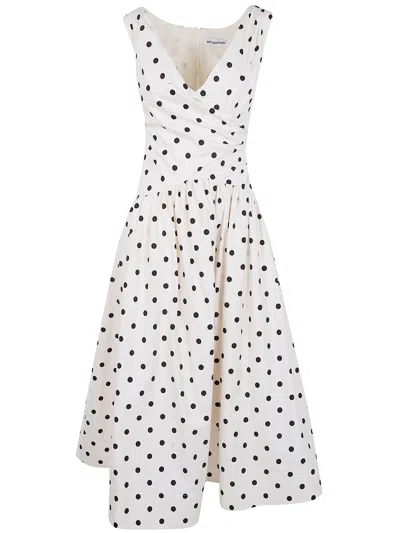 SELF-PORTRAIT SELF-PORTRAIT POLKA DOT COTTON MIDI DRESS